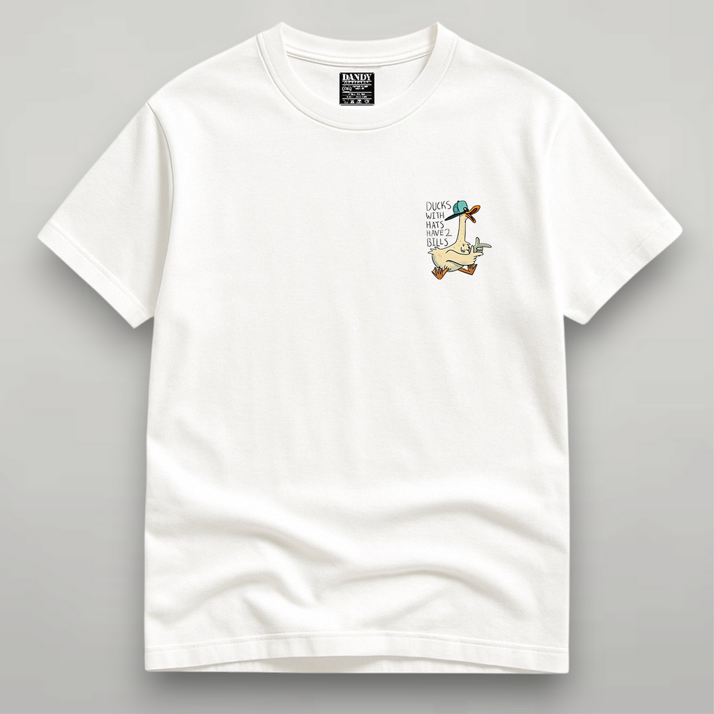 DANDY Ducks With Hats Have 2 Bills t-shirt streetwear oversize