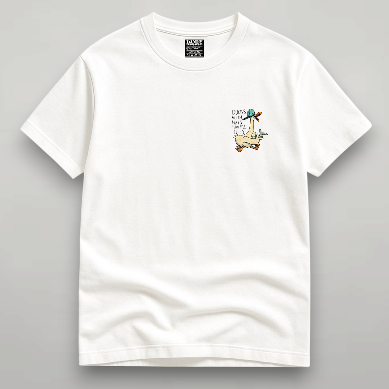 DANDY Ducks With Hats Have 2 Bills t-shirt streetwear oversize