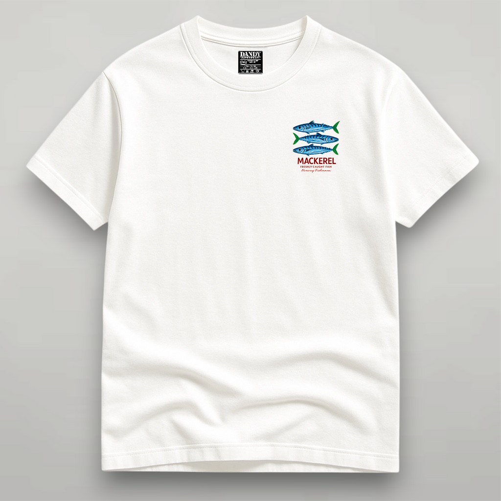 DANDY Mackerel Fish t-shirt streetwear oversize
