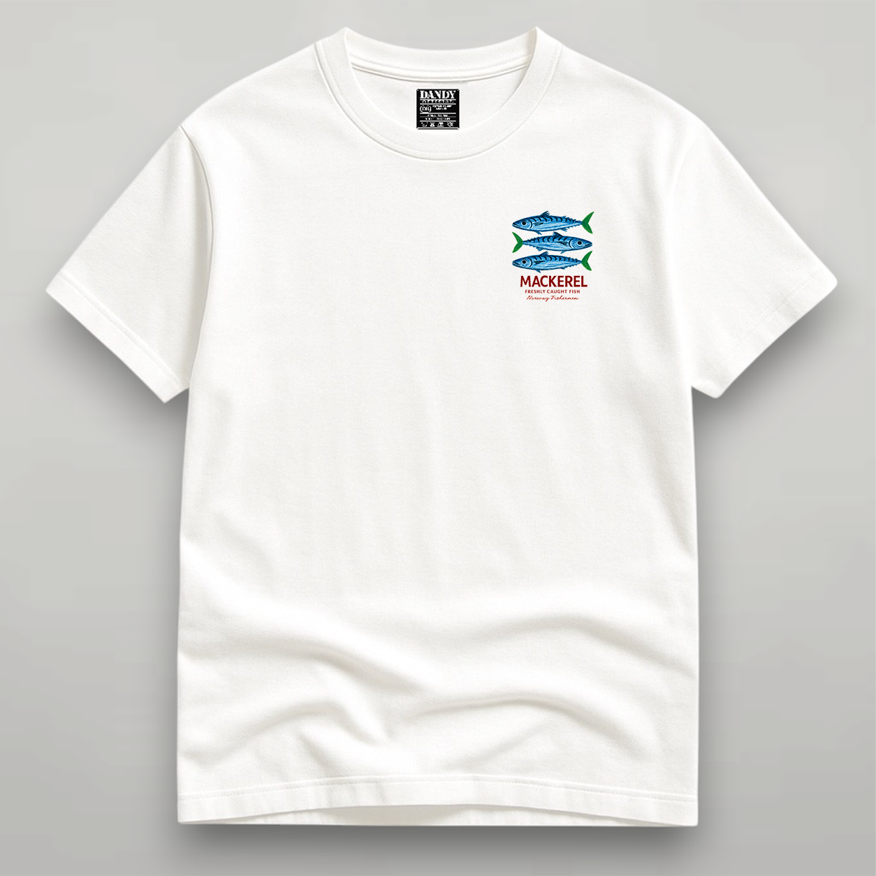 DANDY Mackerel Fish t-shirt streetwear oversize