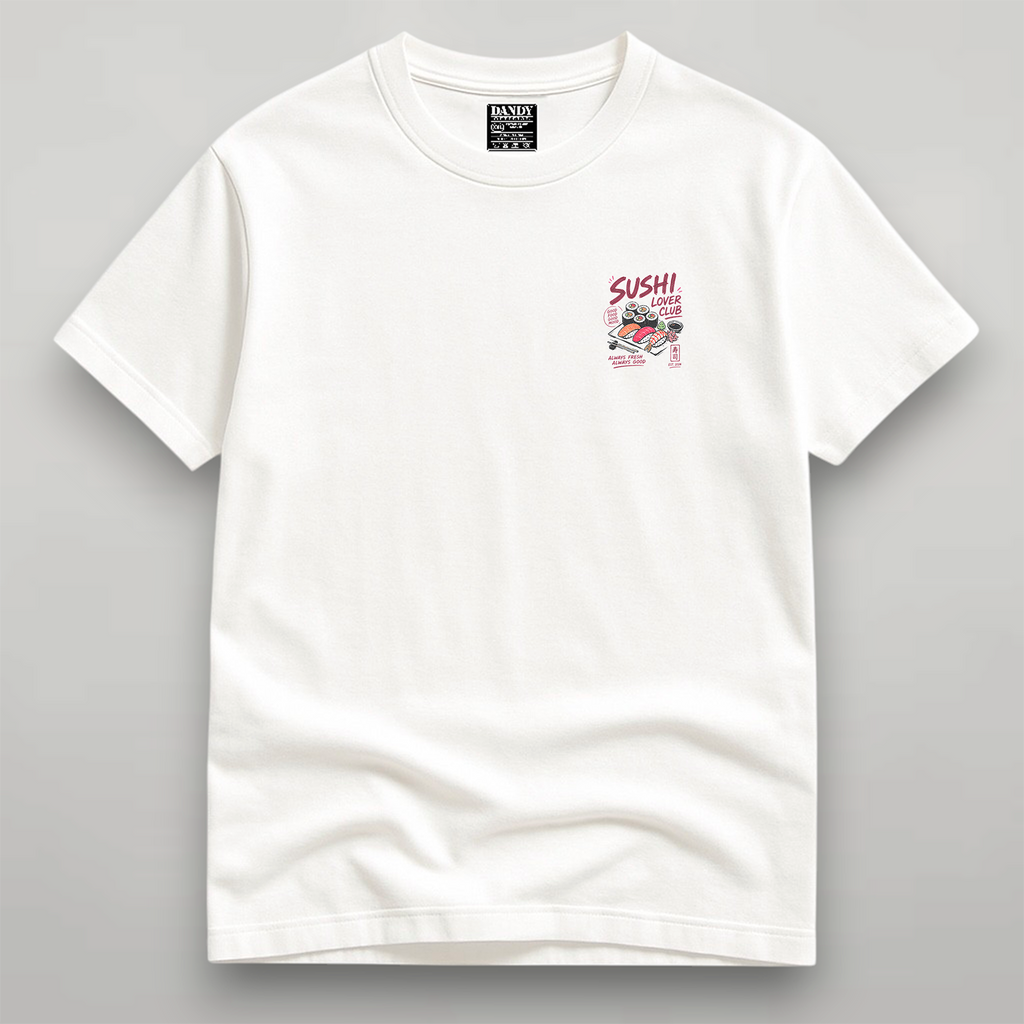 DANDY Sushi Lover Club t-shirt streetwear oversize