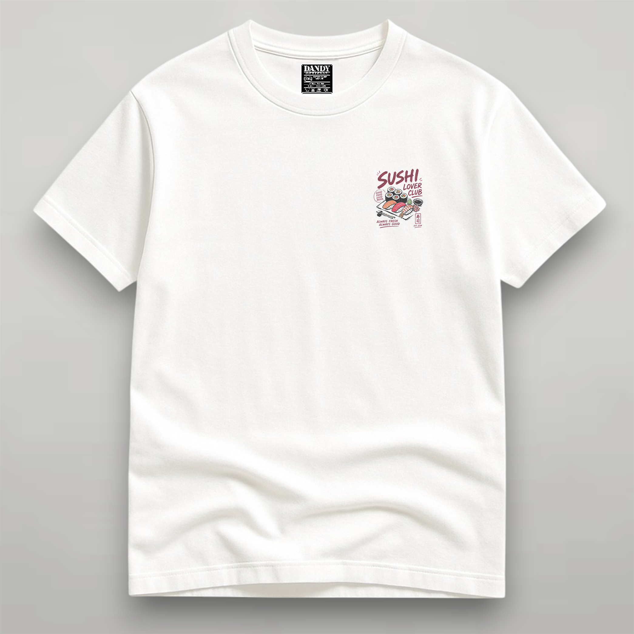 DANDY Sushi Lover Club t-shirt streetwear oversize