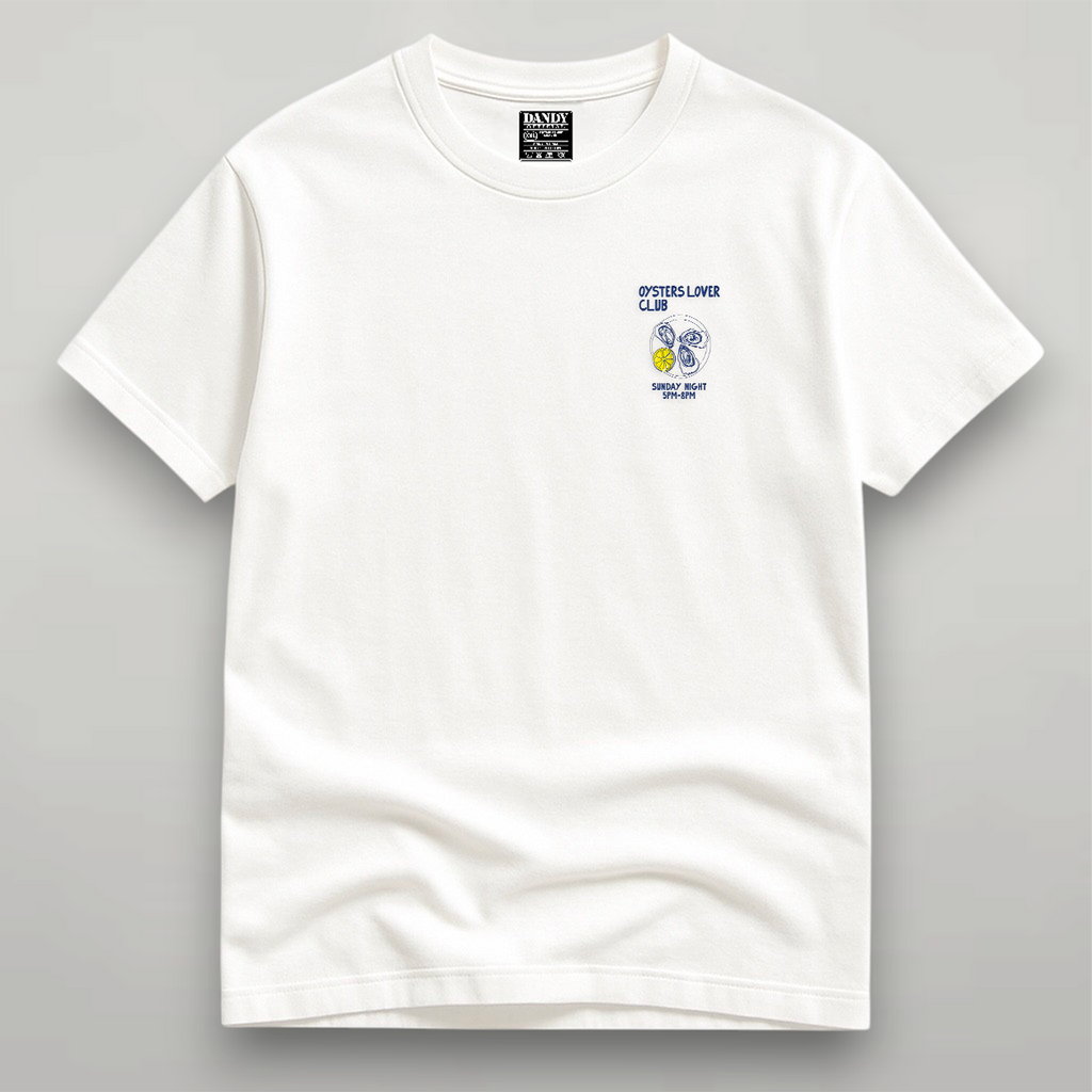 DANDY Oysters Lover Club t-shirt streetwear oversize
