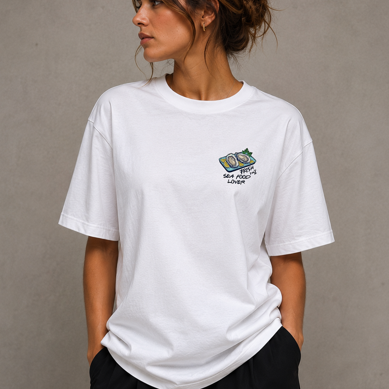 DANDY Fresh Sea Food Lover t-shirt streetwear oversize