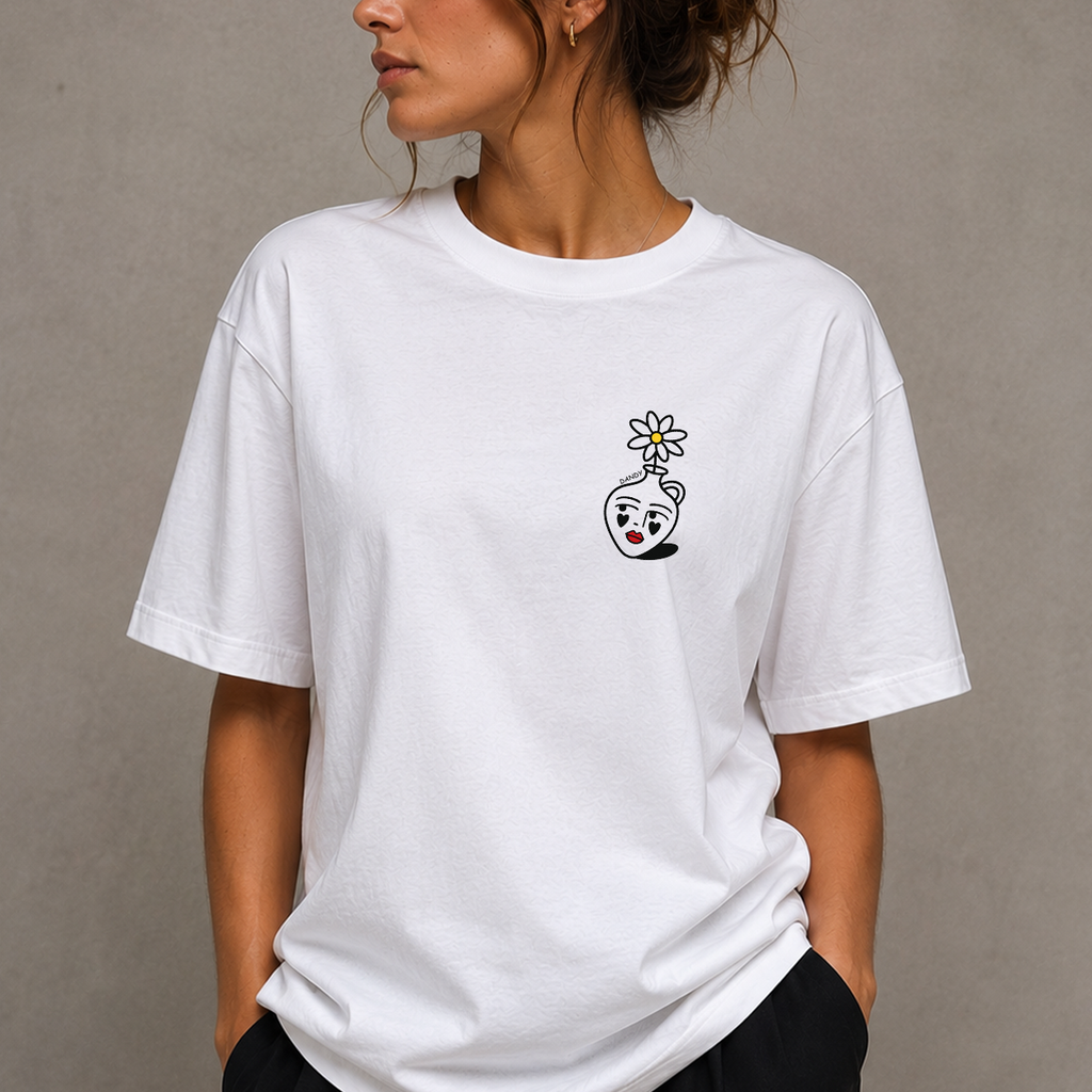 DANDY Daisy Face Art t-shirt streetwear oversize