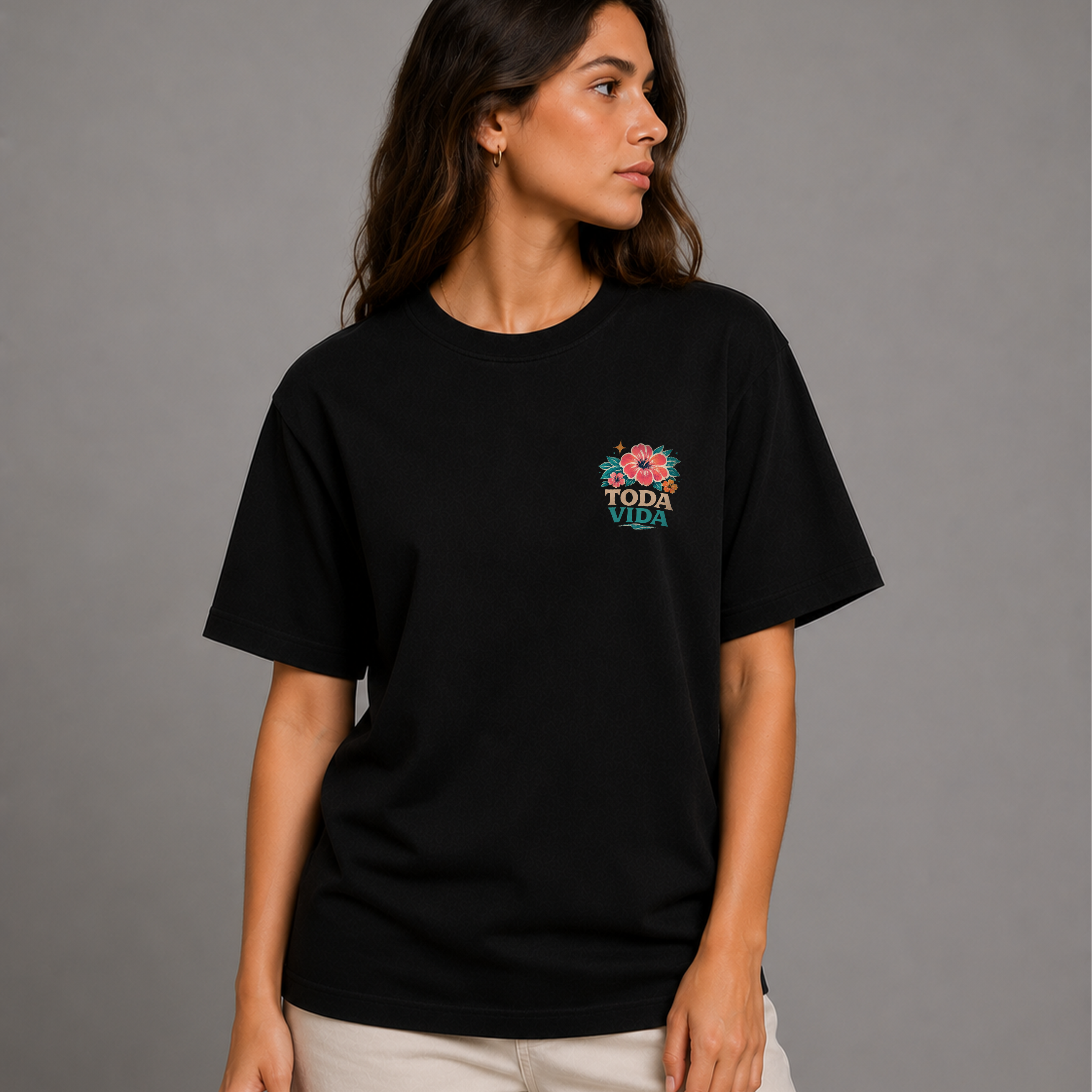 DANDY Toda Vida T-Shirt Oversize Unisex – Maglietta Tropicale Estiva con Fiori Retro