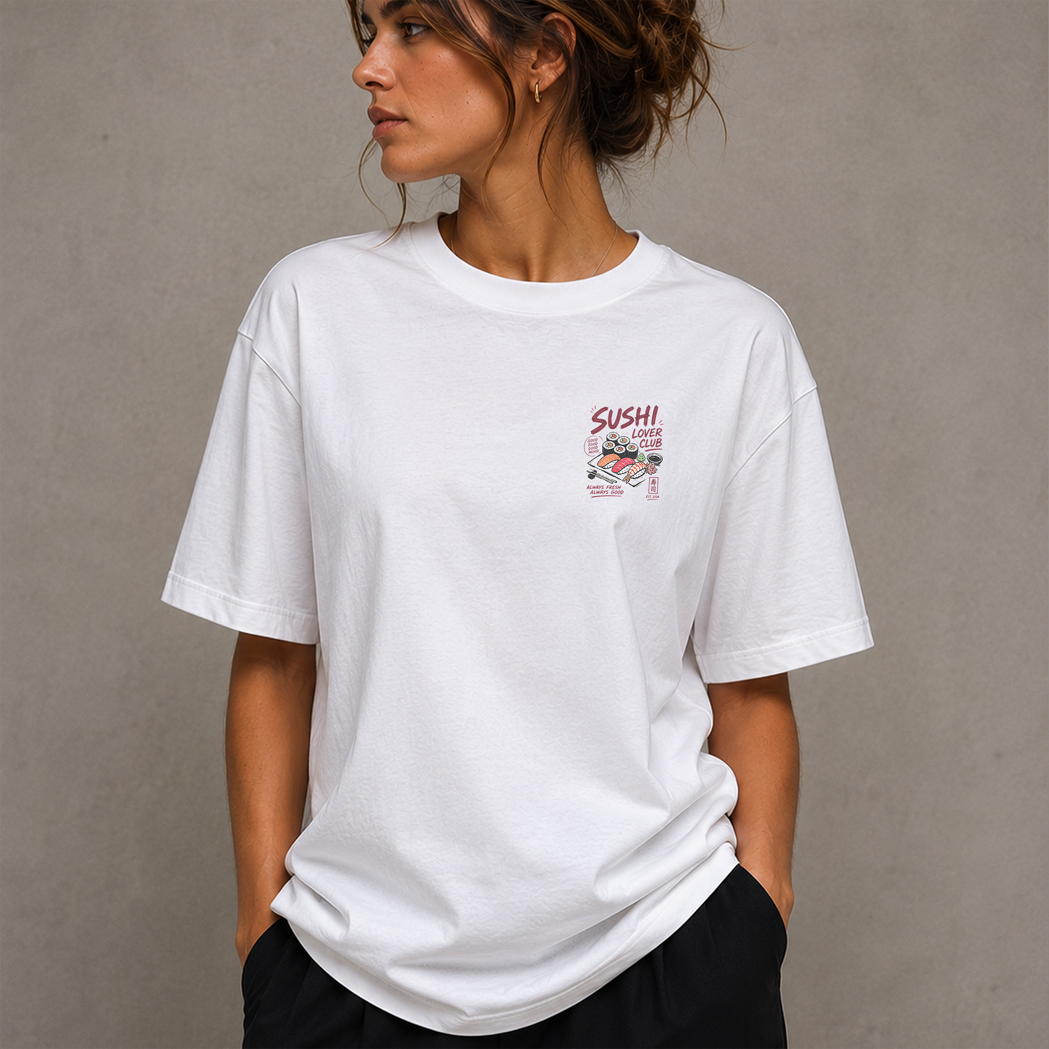 DANDY Sushi Lover Club t-shirt streetwear oversize