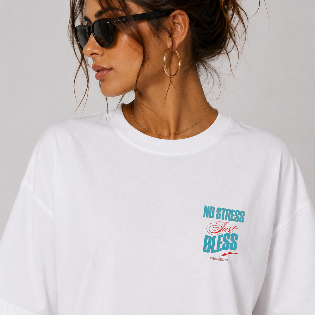 DANDY No Stress Just Bless t-shirt streetwear oversize