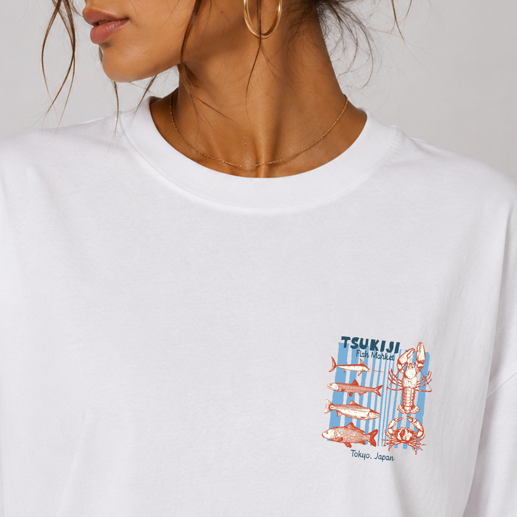 DANDY Tsukiji Fish Market t-shirt streetwear oversize