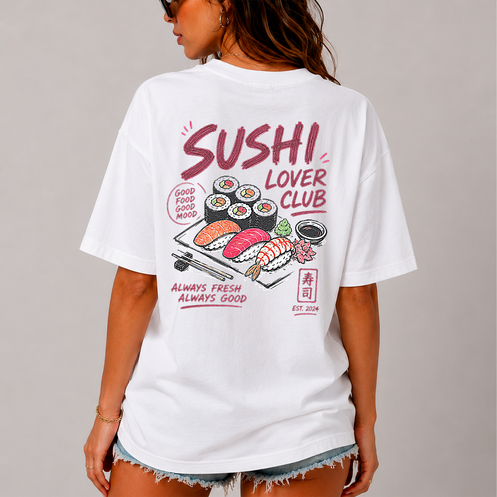 DANDY Sushi Lover Club t-shirt streetwear oversize