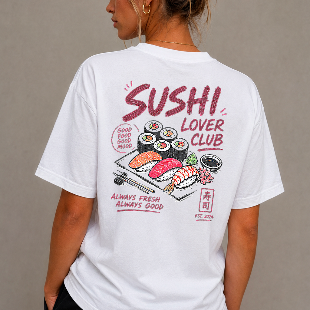 DANDY Sushi Lover Club t-shirt streetwear oversize