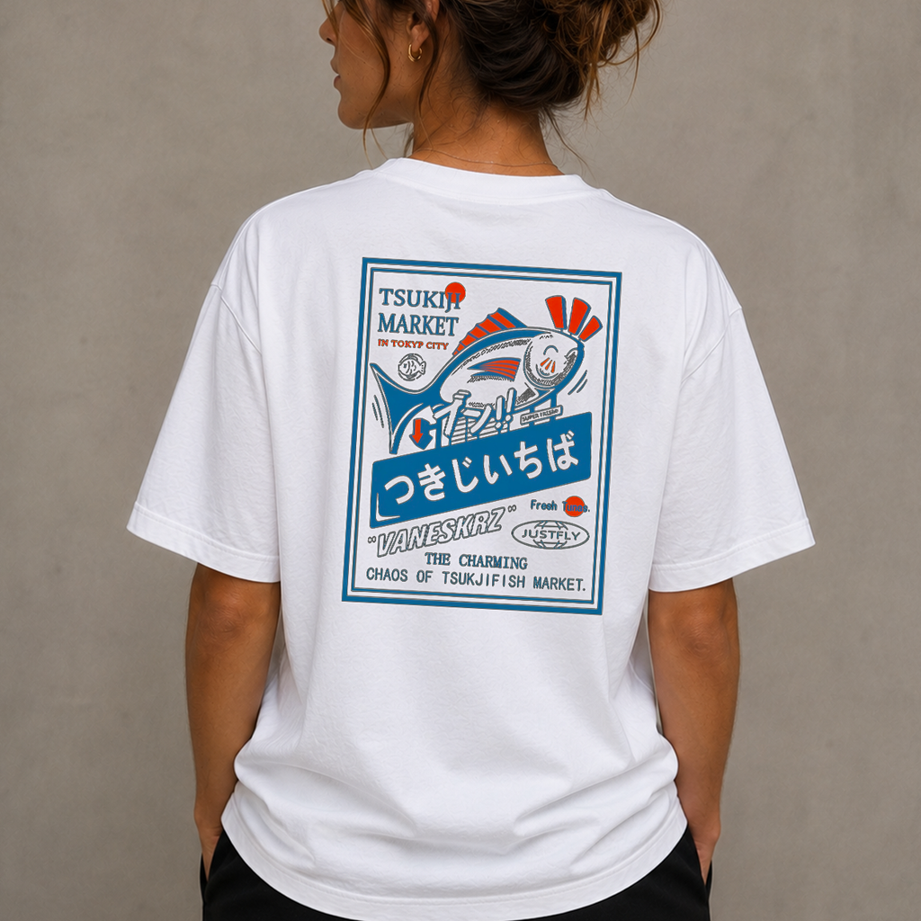 DANDY Tsukiji Market Tokyo t-shirt streetwear oversize