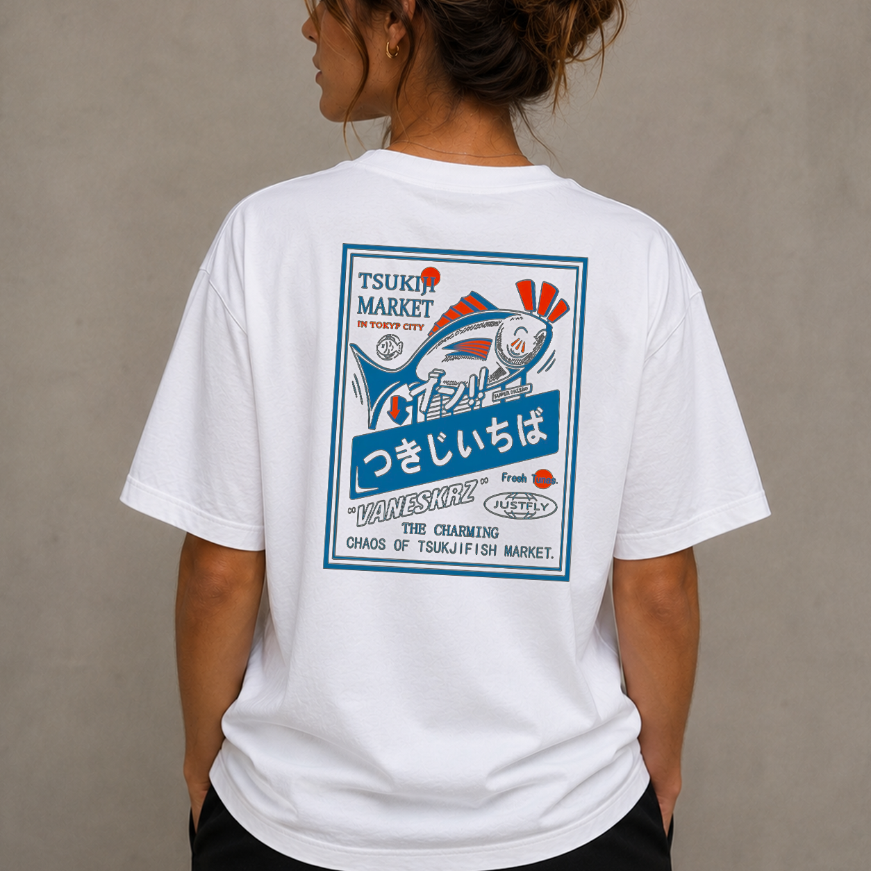 DANDY Tsukiji Market Tokyo t-shirt streetwear oversize