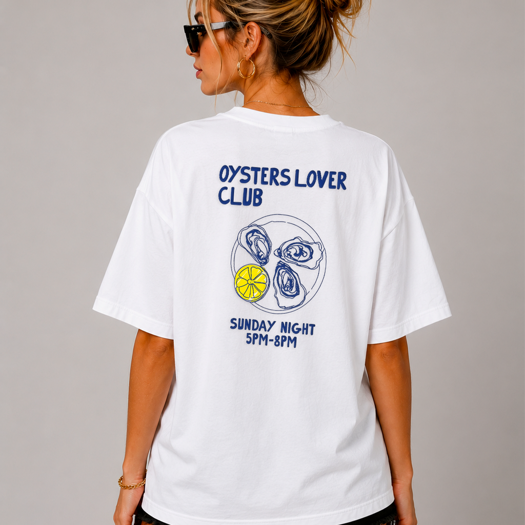 DANDY Oysters Lover Club t-shirt streetwear oversize