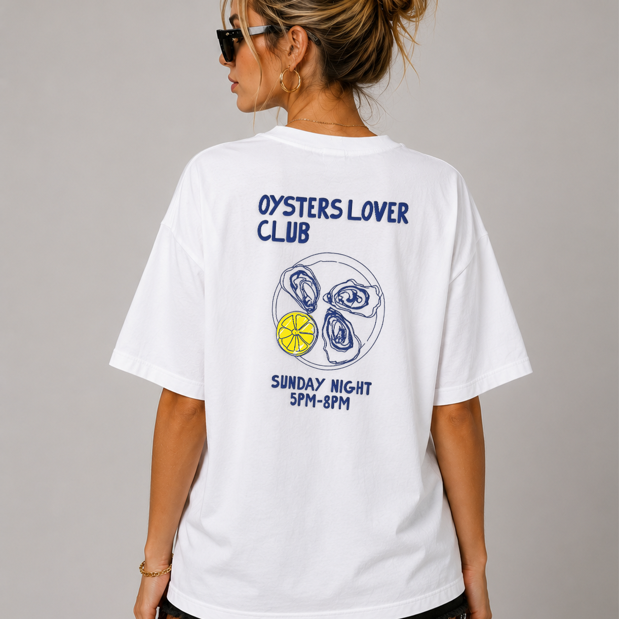 DANDY Oysters Lover Club t-shirt streetwear oversize