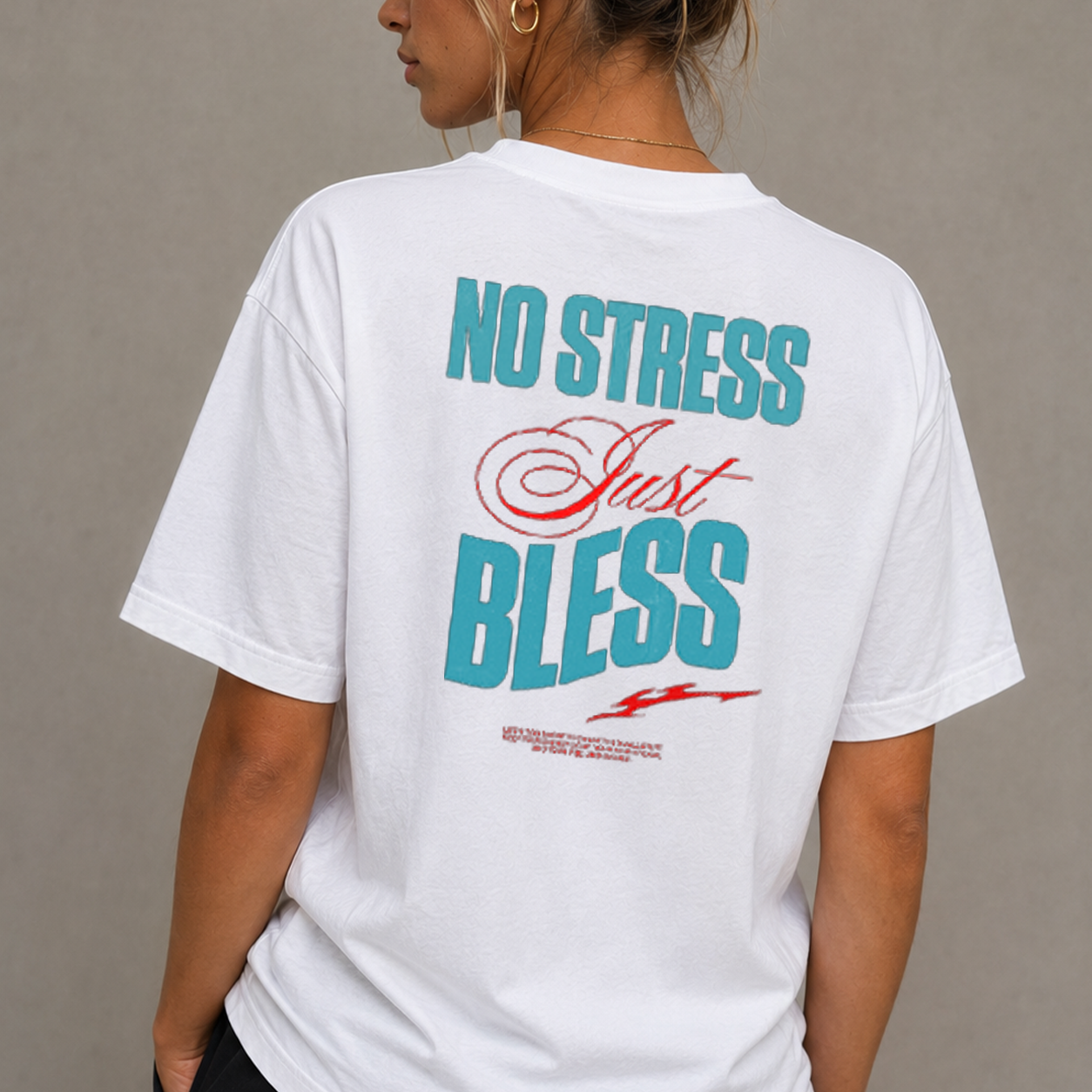 DANDY No Stress Just Bless t-shirt streetwear oversize