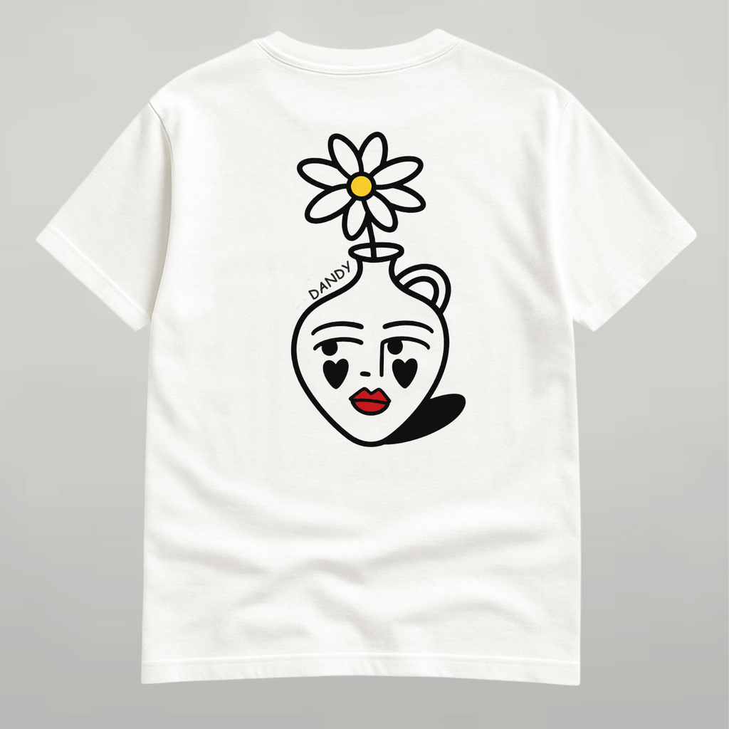 DANDY Daisy Face Art t-shirt streetwear oversize