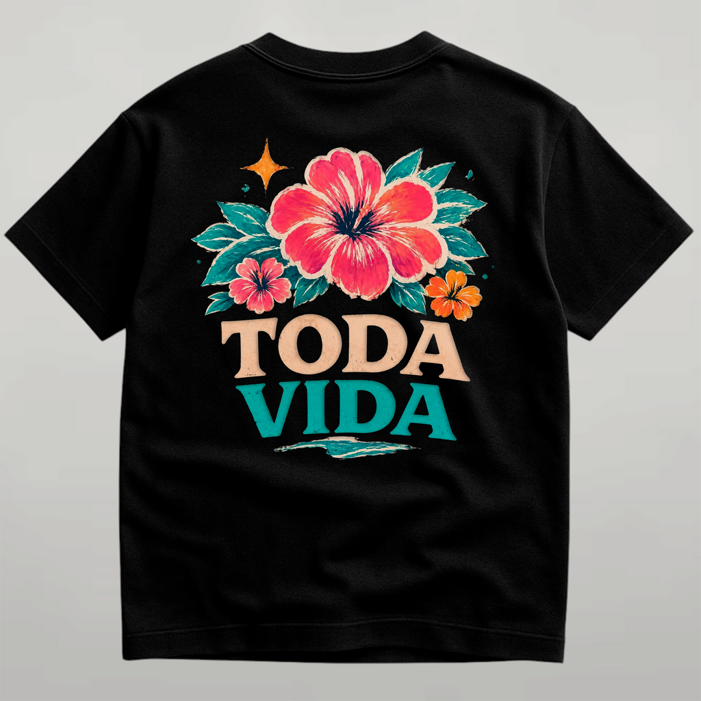 DANDY Toda Vida T-Shirt Oversize Unisex – Maglietta Tropicale Estiva con Fiori Retro