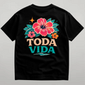 DANDY Toda Vida T-Shirt Oversize Unisex – Maglietta Tropicale Estiva con Fiori Retro