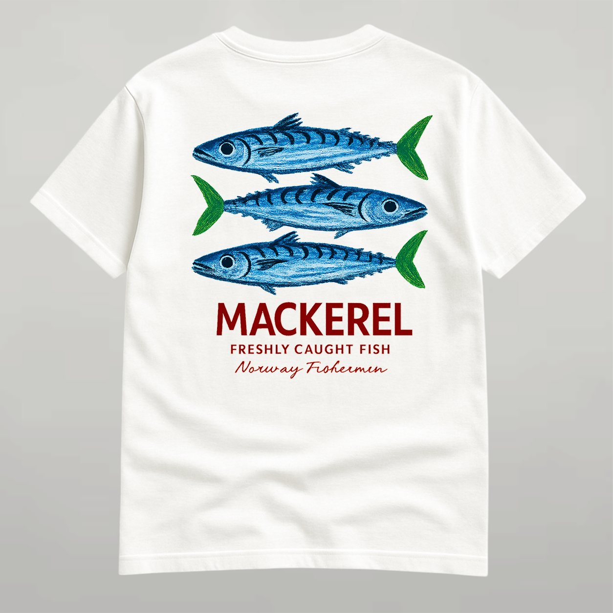 DANDY Mackerel Fish t-shirt streetwear oversize