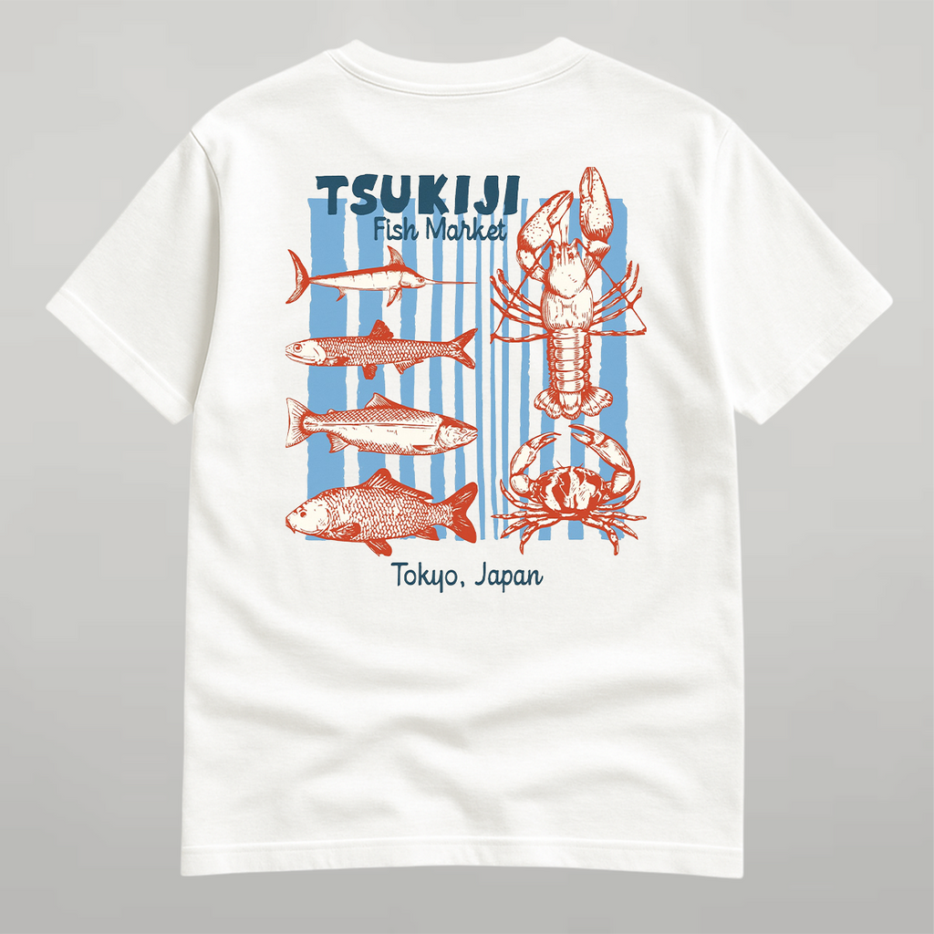 DANDY Tsukiji Fish Market t-shirt streetwear oversize