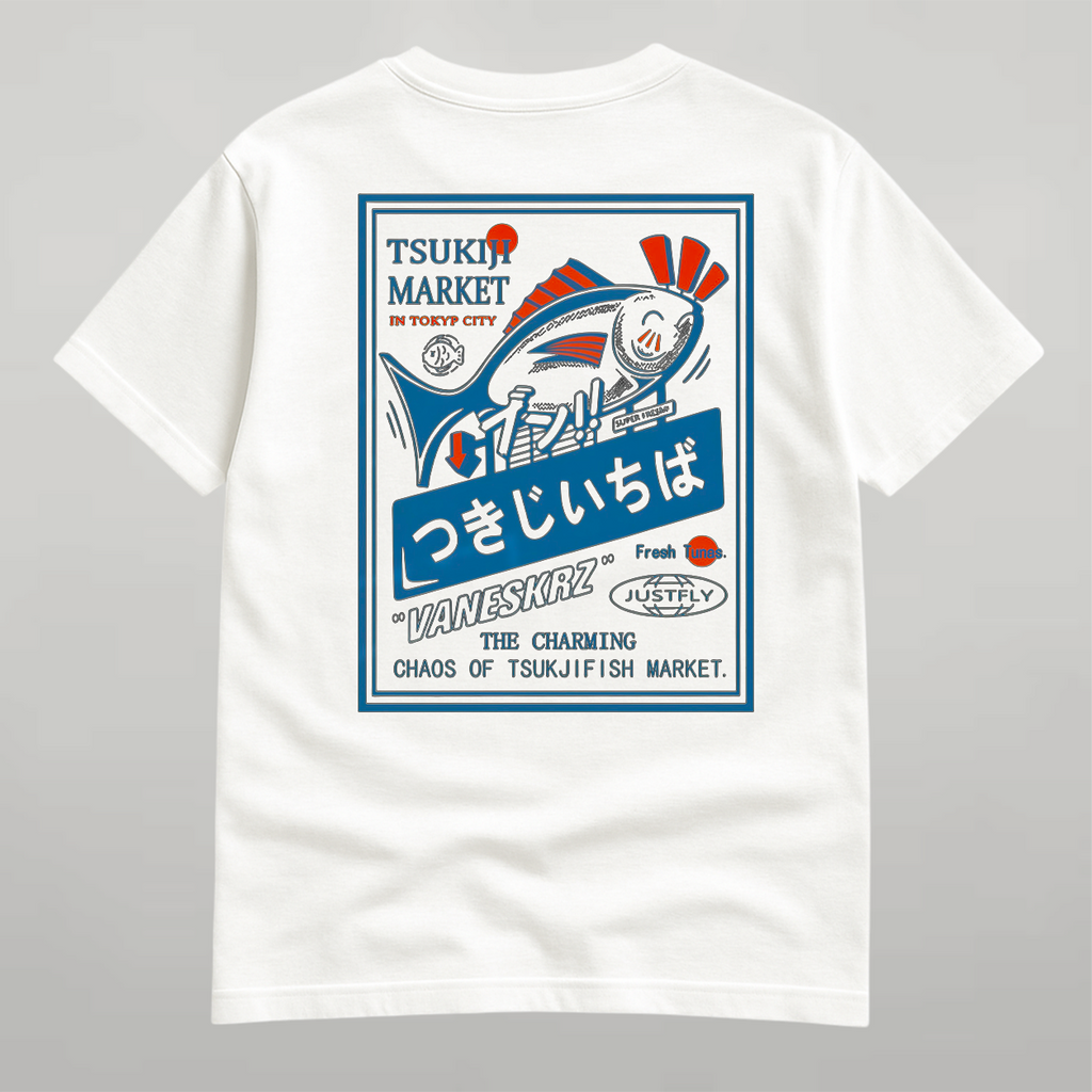 DANDY Tsukiji Market Tokyo t-shirt streetwear oversize