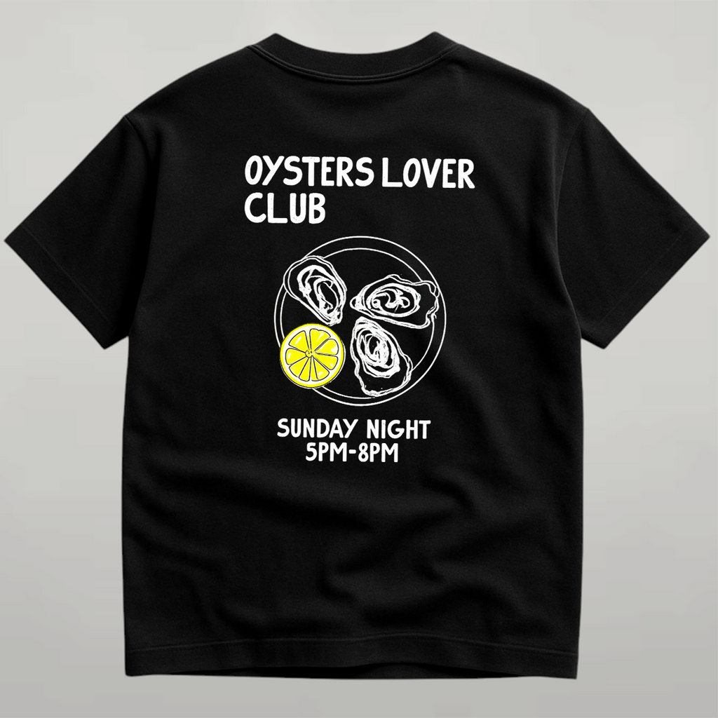 DANDY Oysters Lover Club t-shirt streetwear oversize