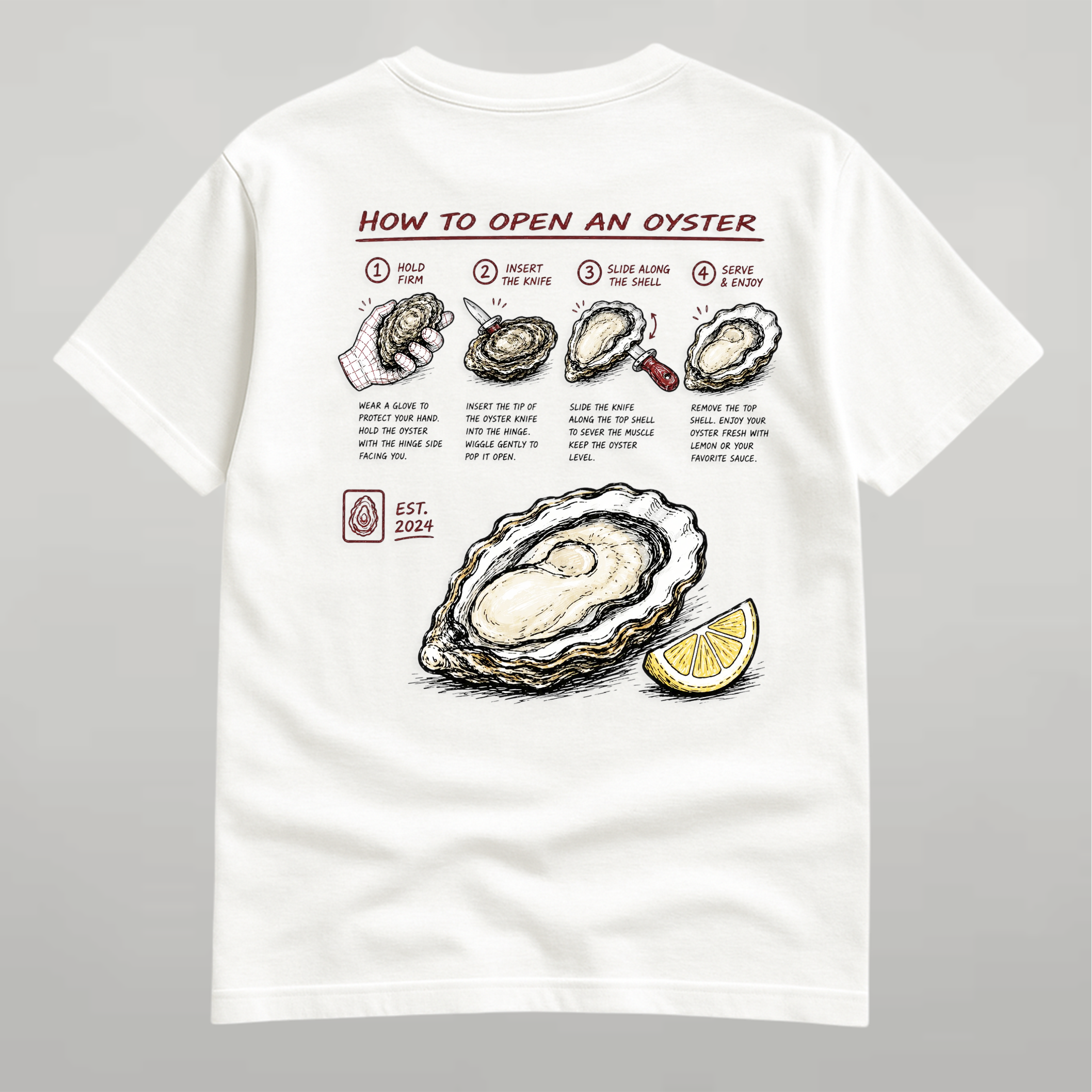 DANDY How To Open An Oyster t-shirt streetwear oversize