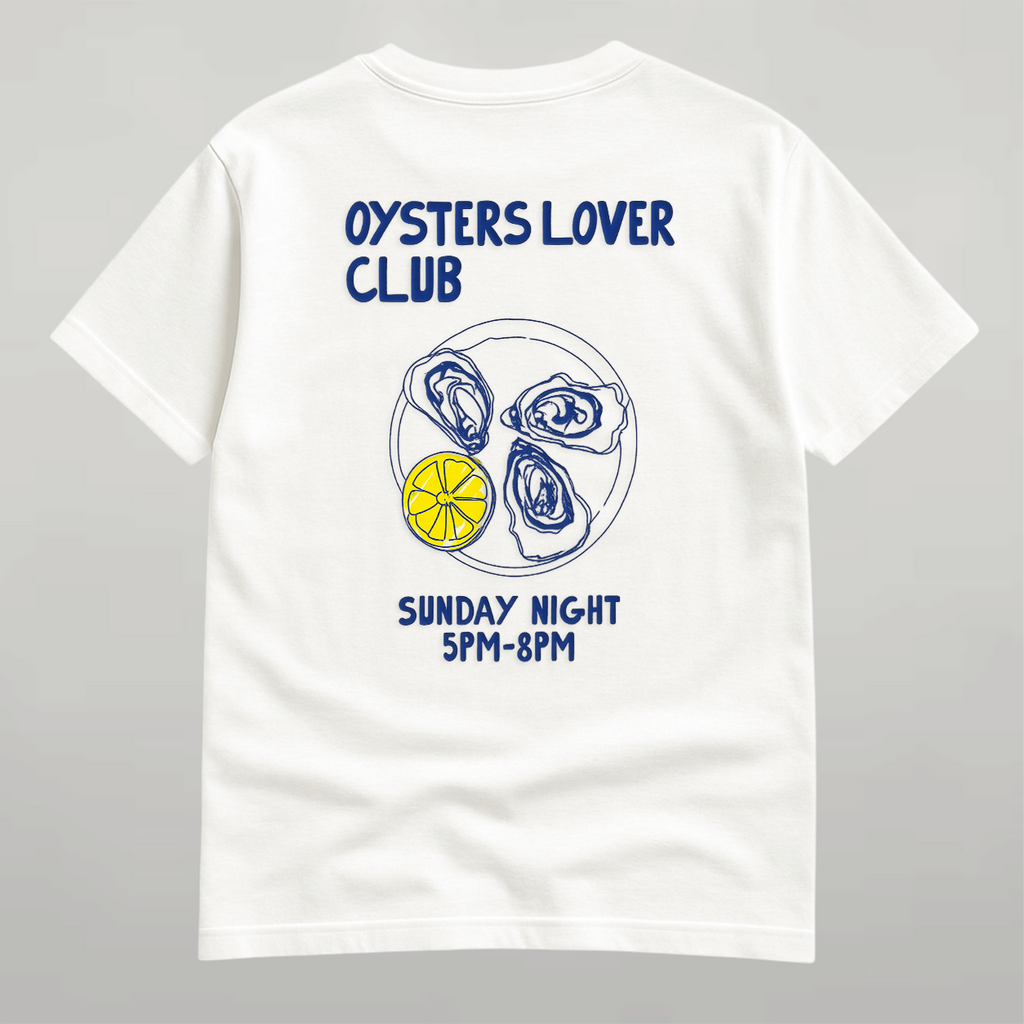DANDY Oysters Lover Club t-shirt streetwear oversize