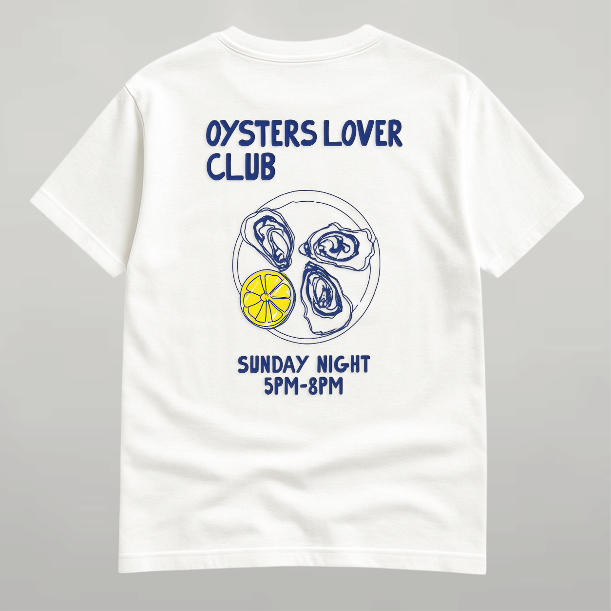 DANDY Oysters Lover Club t-shirt streetwear oversize