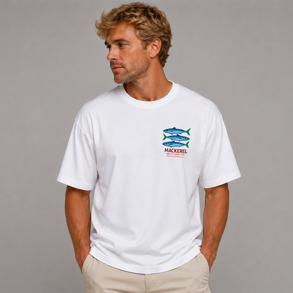 DANDY Mackerel Fish t-shirt streetwear oversize