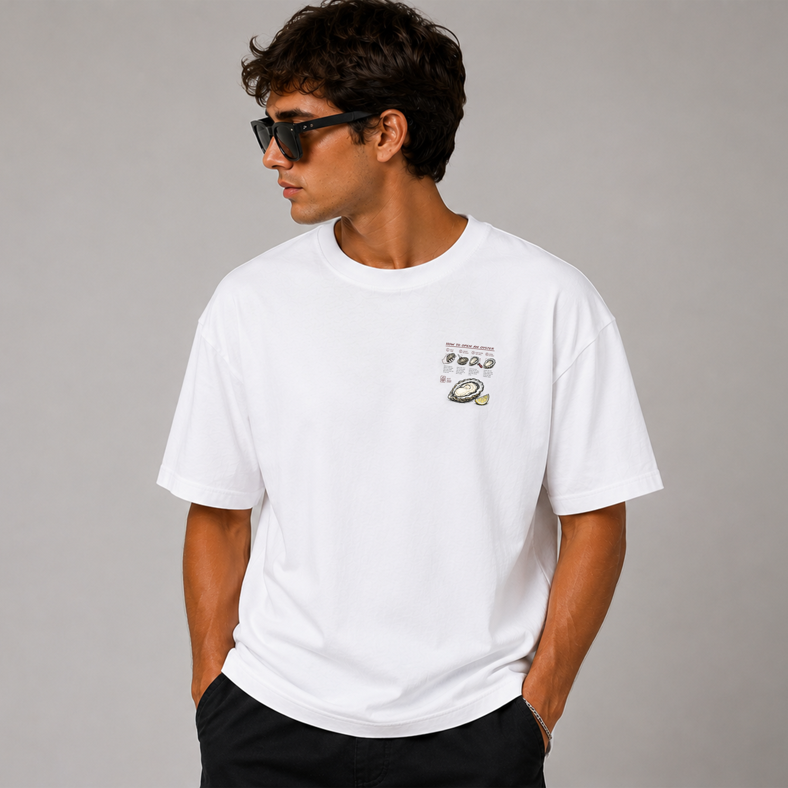 DANDY How To Open An Oyster t-shirt streetwear oversize