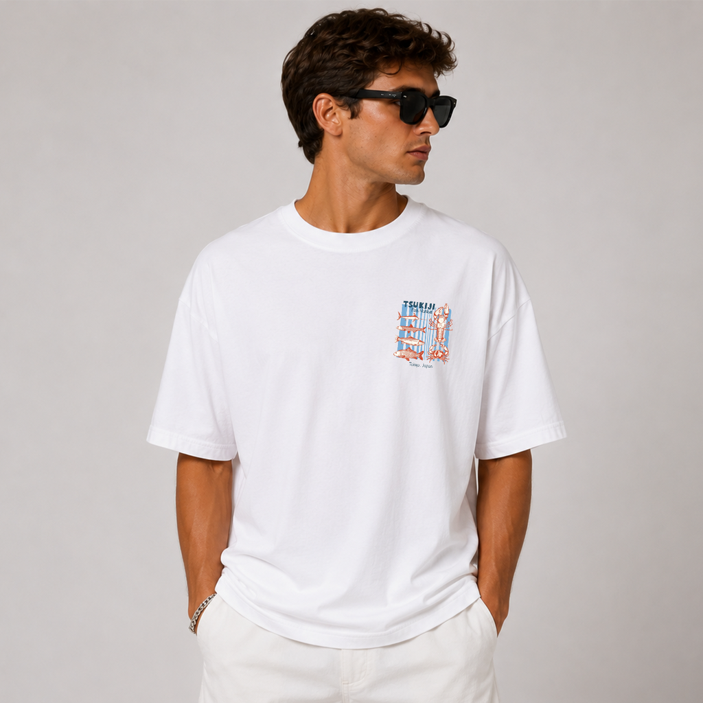 DANDY Tsukiji Fish Market t-shirt streetwear oversize