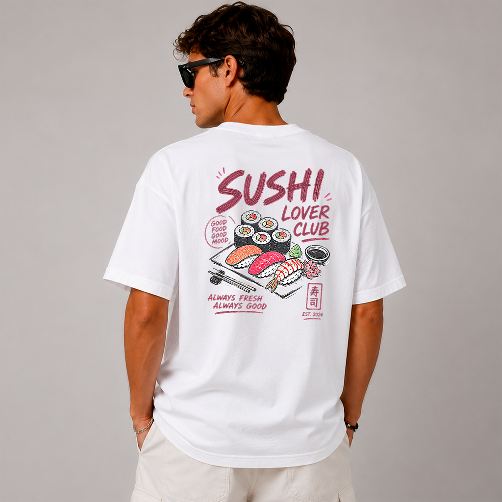 DANDY Sushi Lover Club t-shirt streetwear oversize