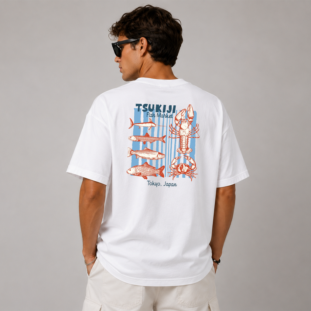 DANDY Tsukiji Fish Market t-shirt streetwear oversize