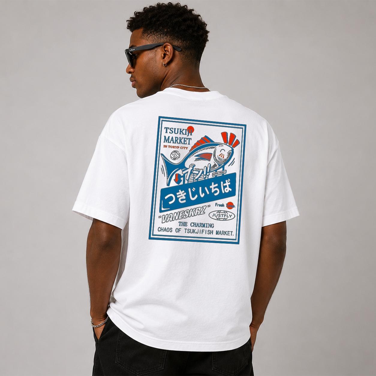 DANDY Tsukiji Market Tokyo t-shirt streetwear oversize