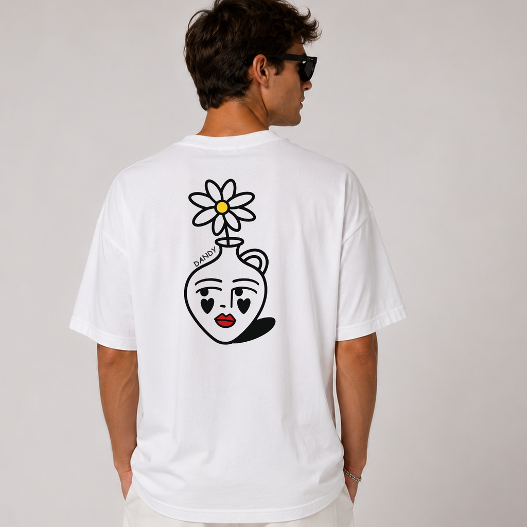 DANDY Daisy Face Art t-shirt streetwear oversize