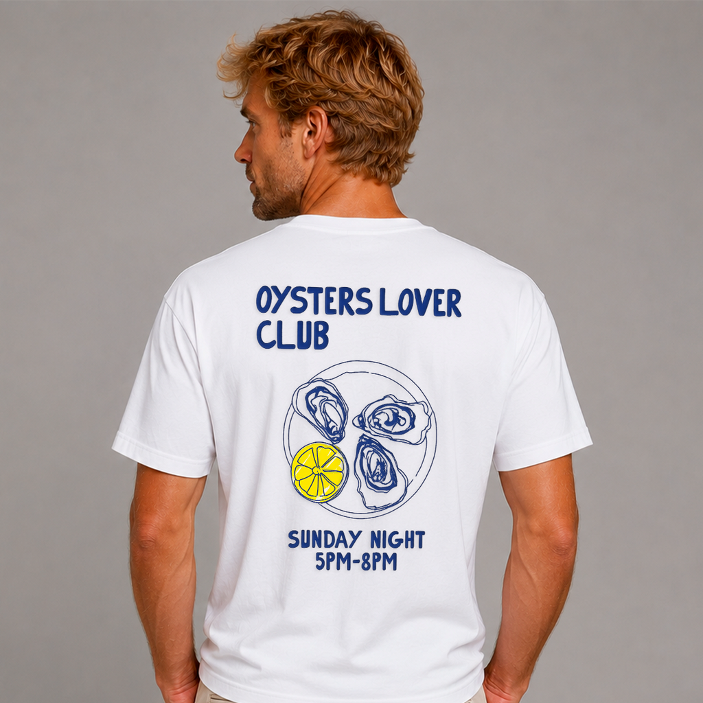 DANDY Oysters Lover Club t-shirt streetwear oversize