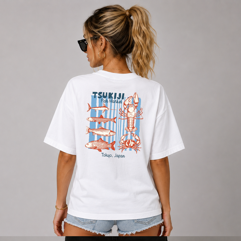 DANDY Tsukiji Fish Market t-shirt streetwear oversize