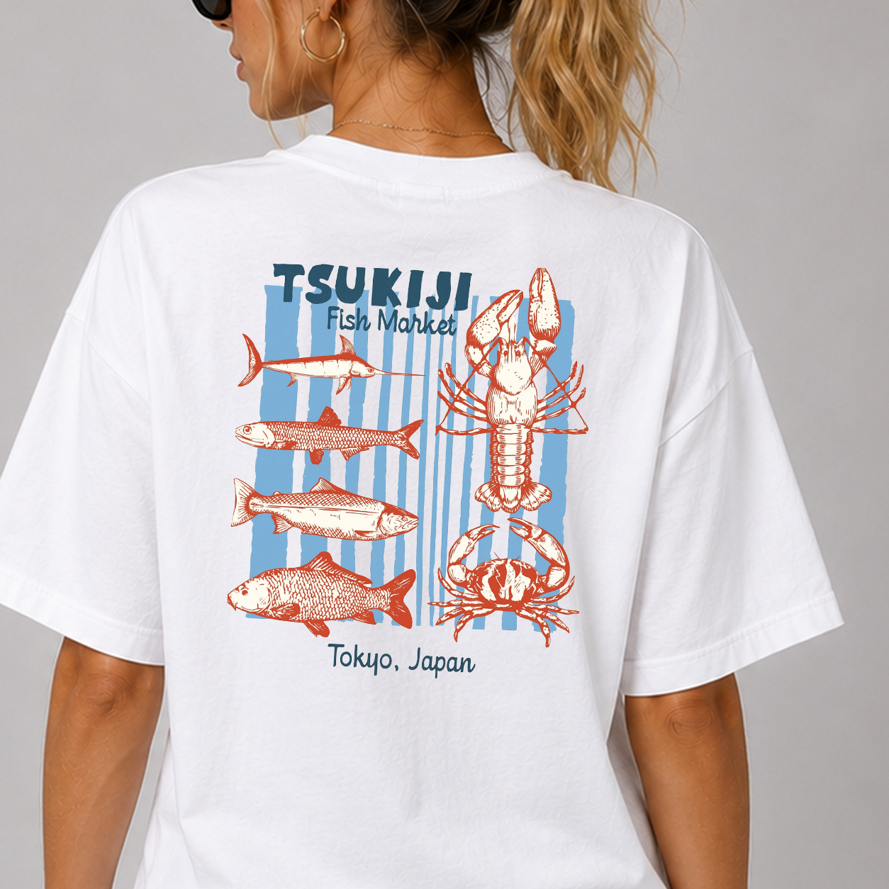 DANDY Tsukiji Fish Market t-shirt streetwear oversize
