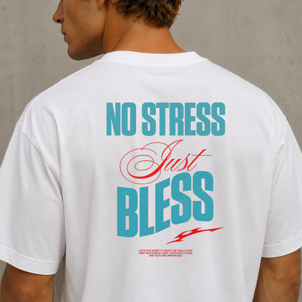 DANDY No Stress Just Bless t-shirt streetwear oversize